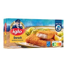 Iglo Käpt'n Iglo MSC Dorsch paniert 8 Stück 400 G Iglo Meeresküche MSC Ofenbackfisch klassik 4 Stück 480 G