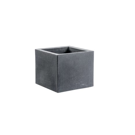 Pl. Topf Kubus 40x40x34cm anth  GVE 1