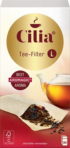 Cilia Teefilter Größe S – 80 Stück, Für 100–400 Ml, Rückstandsfrei
