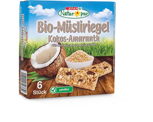 Produktbild von SPAR Natur*pur, Bio-Müsliriegel Kokos-Amaranth 6 x 25g