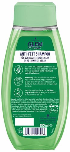 Produktbild von Glem Vital, Anti-Fett Shampoo 7 Kräuter 350ml