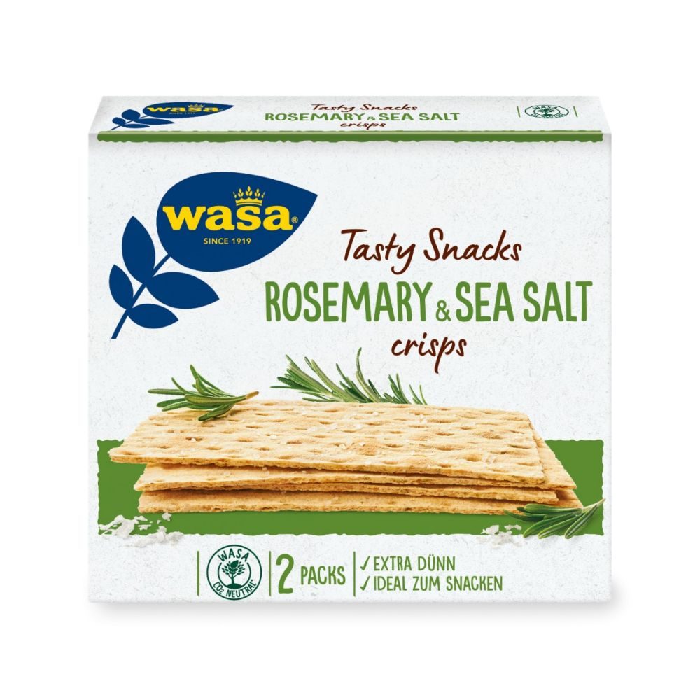 Wasa Delicate Crisp Rosemary & Sea Salt 190 G