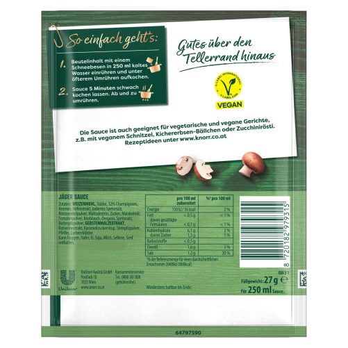 Produktbild von Knorr Feinschmecker, Sauce Jäger