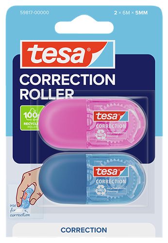 Produktbild von Tesa, Mini Korrekturroller 6m x 5mm 2 Stück