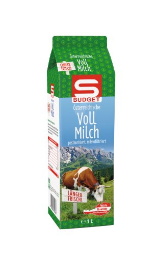 Produktbild von S-BUDGET, Vollmilch 3,5% Fett länger frisch