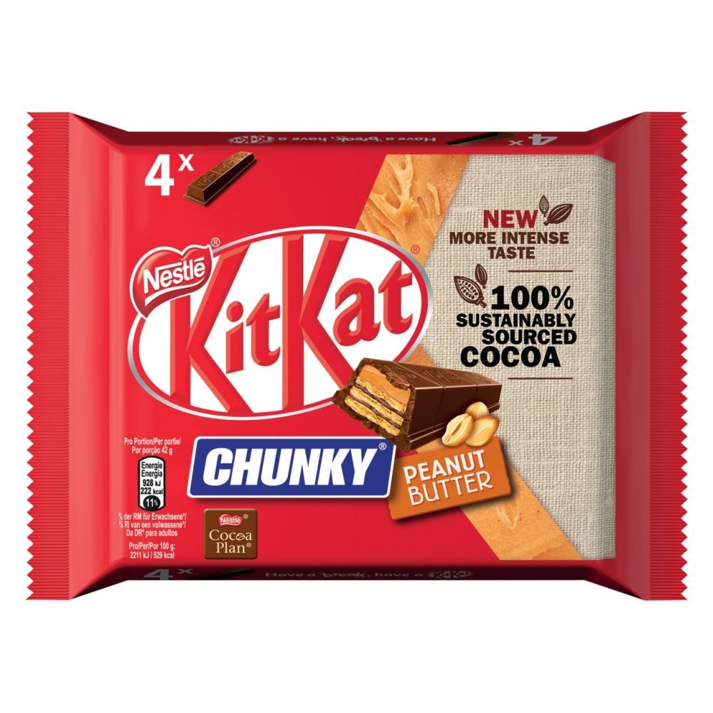 Nestlé Kit Kat - Chunky Peanut Butter 4-er Pack 168 G