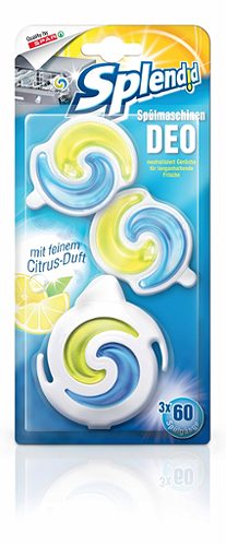 Splendid Spülmaschinen Deo Citrus-Duft 3 x 6 ml
