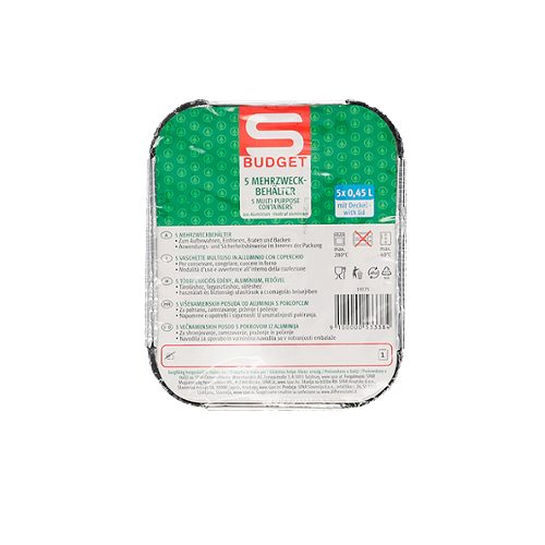 Produktbild von S-BUDGET, Alu Mehrzweckbehälter 5 x 0,45 Liter