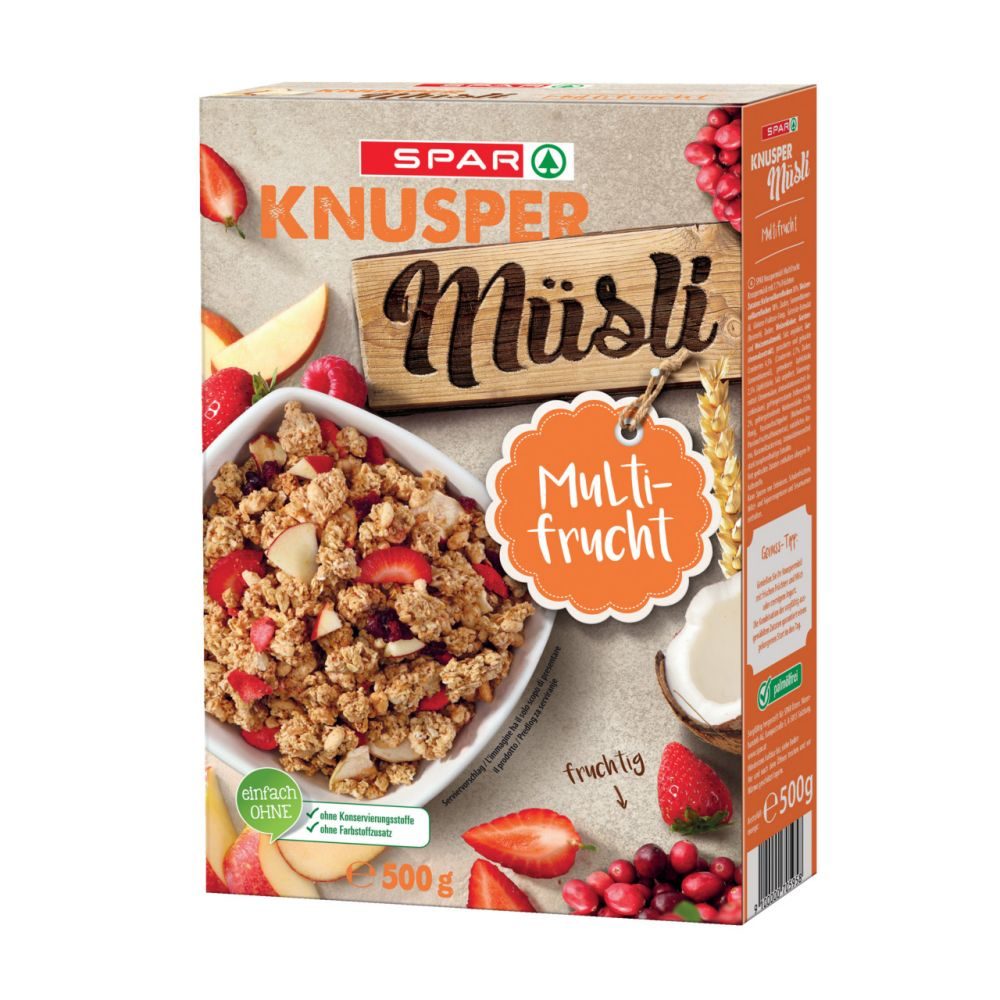 SPAR Knuspermüsli Multifrucht 500 G online kaufen | INTERSPAR