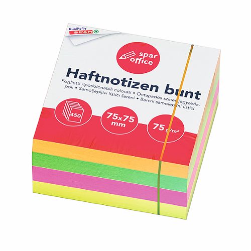 Produktbild von SPAR office, Haftnotizwürfel bunt