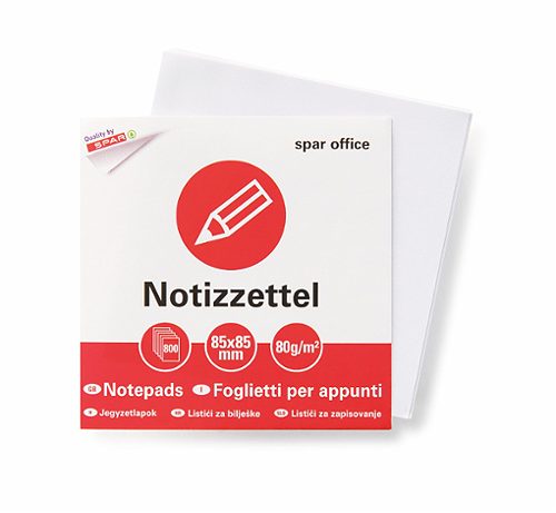 Produktbild von SPAR office, Nachfüllung Zettelbox 800 Blatt, weiß