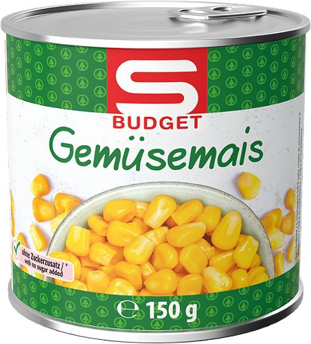 Produktbild von S-BUDGET, Gemüsemais 3 x 150g