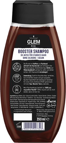 Produktbild von Glem Vital Men, 3x Aktiv Shampoo Koffein 350ml
