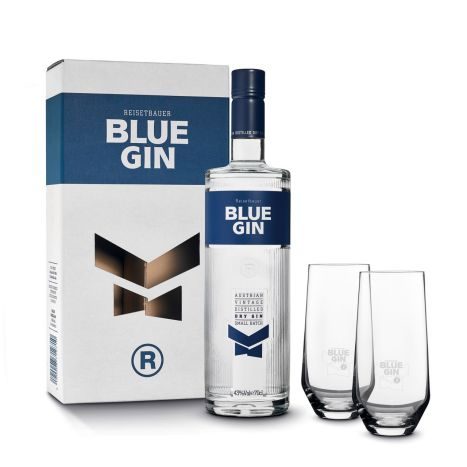 Reisetb. Blue  Gin 0,7l +Glas   G02 1