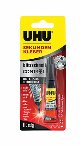 Produktbild von UHU, Sekundenkleber blitzschnell CONTROL
