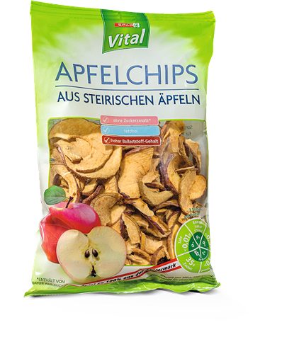 Produktbild von SPAR Vital, Apfelchips aus steirischen Äpfeln
