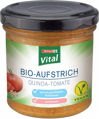 Produktbild von SPAR Vital, Bio-Aufstrich Quinoa-Tomaten