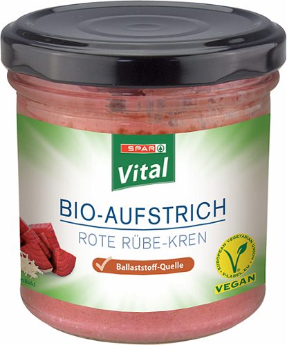 Produktbild von SPAR Vital, Bio-Aufstrich Rote Rüben-Kren