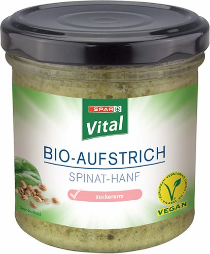 Produktbild von SPAR Vital, Bio-Aufstrich Spinat-Hanf