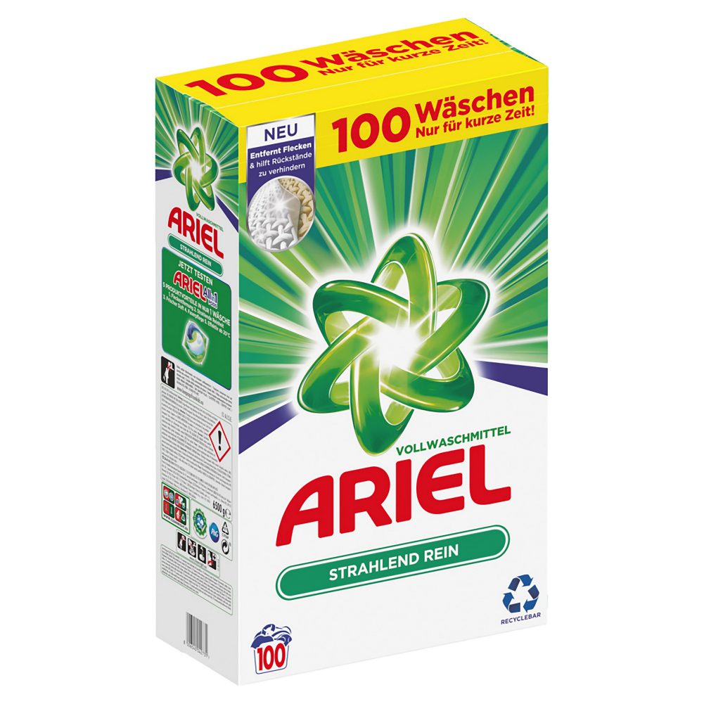 Ariel Vollwaschmittel Strahlend Rein 100WG online kaufen | INTERSPAR