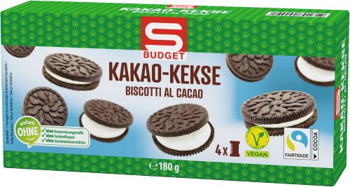 Produktbild von S-BUDGET, Kakaokekse 4 x 45g