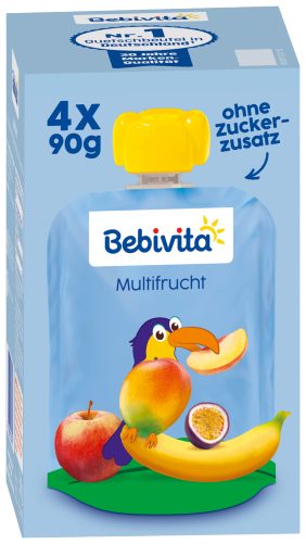 Produktbild von Bebivita, Quetschies Multifrucht 4x90g