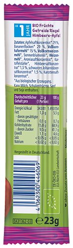 Produktbild von Hipp, Zebra Riegel Himbeere-Apfel