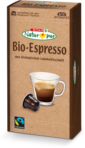 Produktbild von SPAR Natur*pur, Bio-Espresso 10 Kapseln