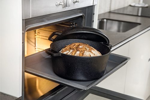 Produktbild von Superior Design Products, Gusseisener Brotbacktopf 3in1 inkl. Deckel 26cm
