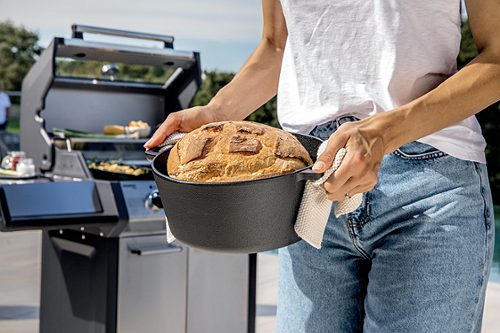 Produktbild von Superior Design Products, Gusseisener Brotbacktopf 3in1 inkl. Deckel 26cm
