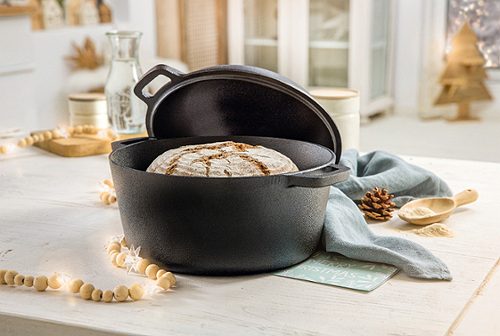 Produktbild von Superior Design Products, Gusseisener Brotbacktopf 3in1 inkl. Deckel 26cm