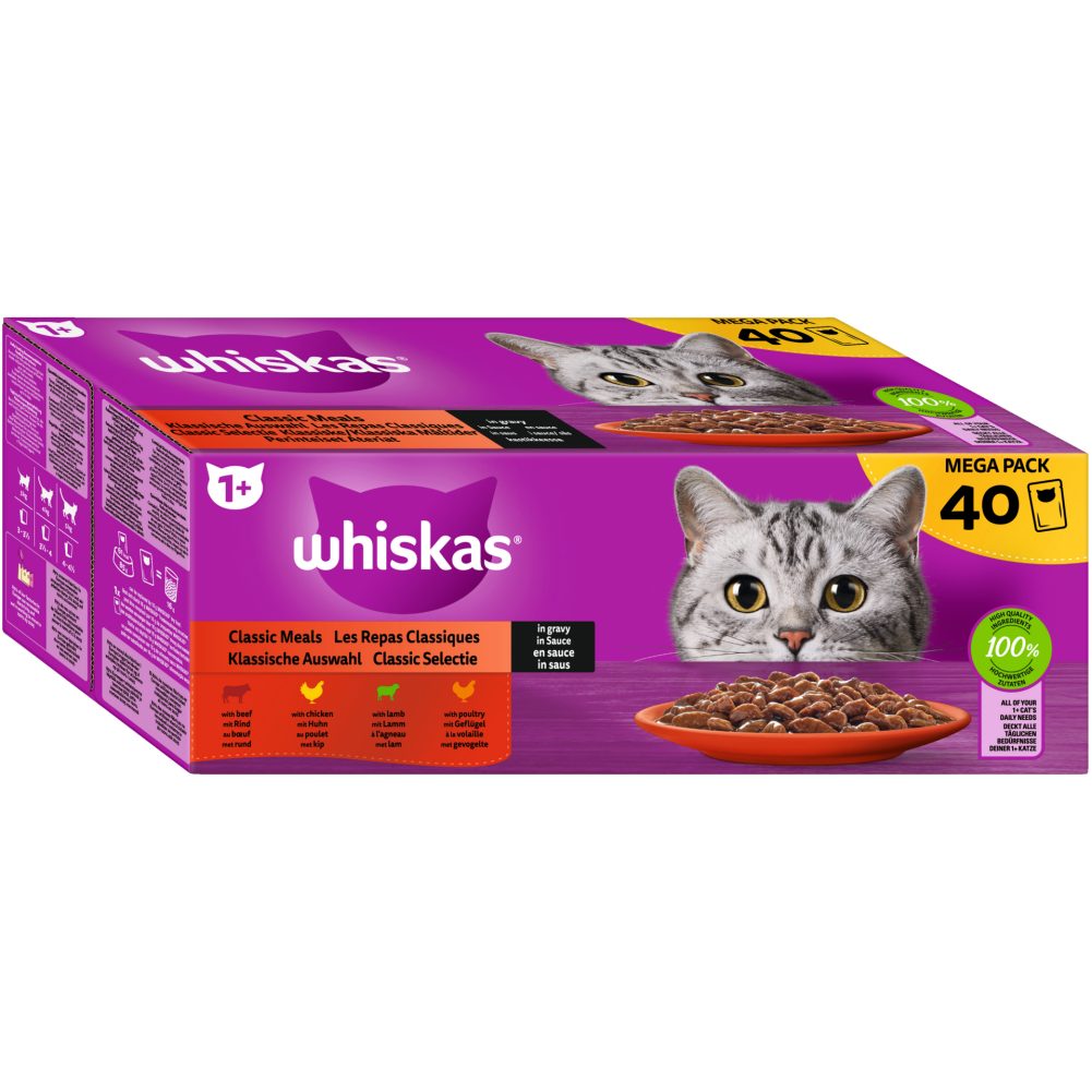 Whiskas online 3,4 KG Auswahl 40x85g INTERSPAR Klassische | kaufen Katzennahrung