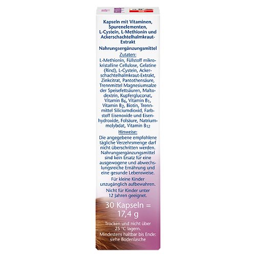 Produktbild von Doppelherz aktiv, Haar Intensiv + Biotin 30 Kapseln