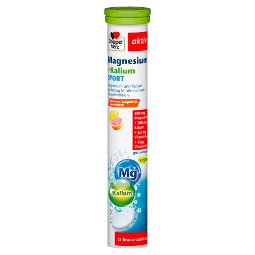 Produktbild von Doppelherz aktiv, Magnesium + Kalium Sport 15 Brausetabletten