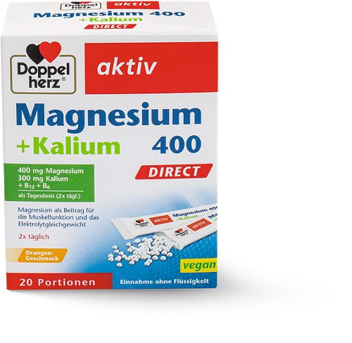 Produktbild von Doppelherz aktiv, aktiv Magnesium + Calcium + Kalium + D3 20 Beutel
