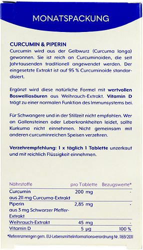 Produktbild von Wellness, Curcumin & Piperin 30 Kapseln