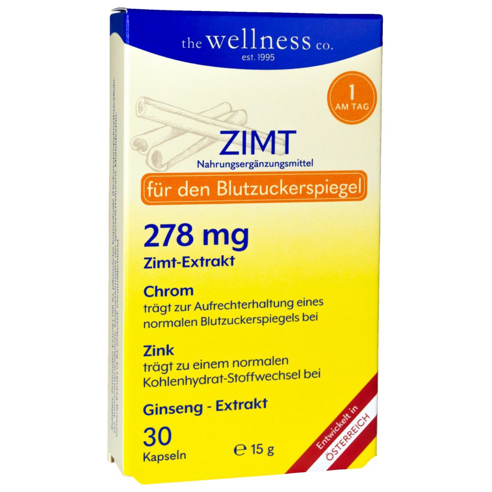 Wellness Zimt plus Ginseng + Chrom + Zink 30 Kapseln 30 STK online