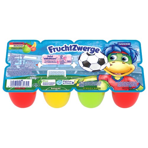 Produktbild von Danone Fruchtzwerge, Erdbeere/Banane/Pfirsich-Birne 8 x 50g