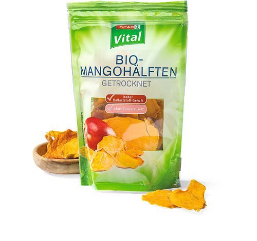 Produktbild von SPAR Vital, Bio-Mangohälften getrocknet