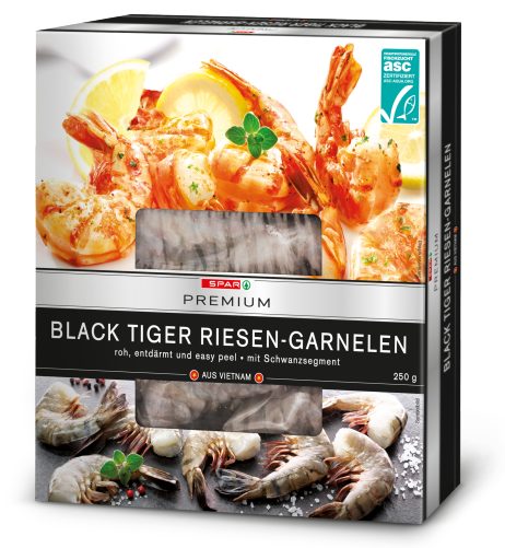 Produktbild von SPAR PREMIUM, Black Tiger Riesen-Garnelen ASC
