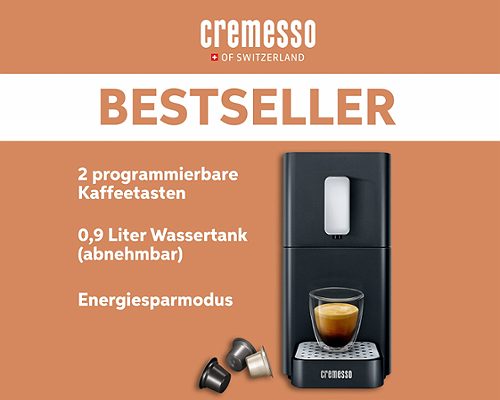 Produktbild von Cremesso, Cremesso Kapselmaschine Easy Midnight Black