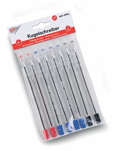 Produktbild von SPAR office, Kugelschreiber sortiert 8 Stück