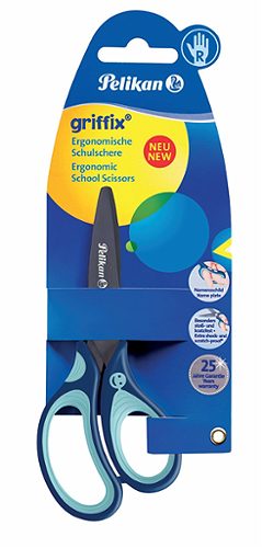 Produktbild von Pelikan, Schere Griffix, blau Rechtshänder