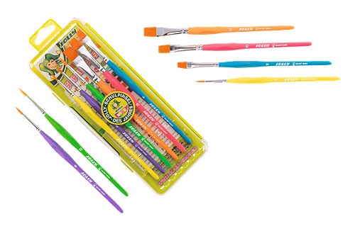 Produktbild von Jolly, Pinselset dreikant, neon 6-teilig