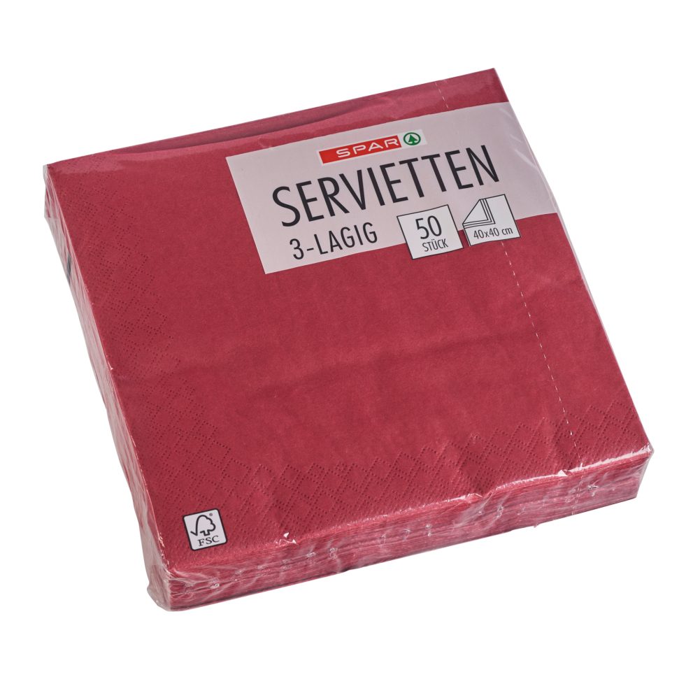Spar Serv.40x40cm bordeaux      G01 120