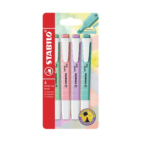 Produktbild von STABILO, Swing Cool Textmarker pastell 4 Stück
