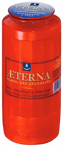 Produktbild von Aeterna, Öllicht Bio 7 Grablicht rot Bio