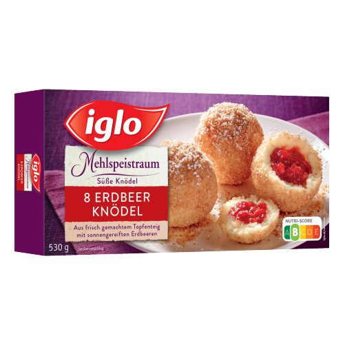 Produktbild von Iglo Mehlspeistraum, Erdbeerknödel 8 Stück