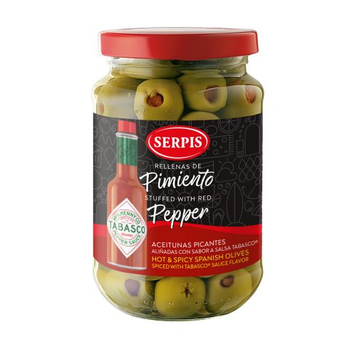 Produktbild von Serpis, Oliven gefüllt mit Paprika Tabasco