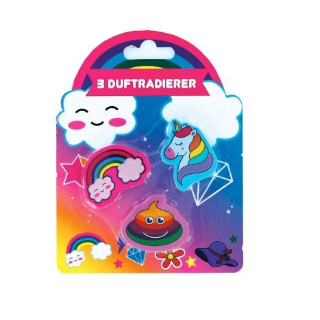 Radiergummiset mit Duft 3 Stk.